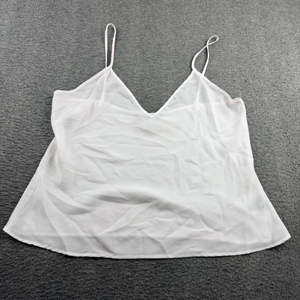 Lauren Ralph Lauren Women's L Large White V-Neck Cami Tank Top